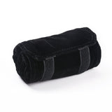 1 pc Foldable Velvet Jewelry Travel Roll Bag, Portable Storage Case, For Ring Display, Black, 47x28x2.1cm