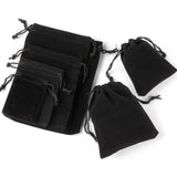 1 Bag 5 Style Rectangle Velvet Pouches, Candy Gift Bags Christmas Party Wedding Favors Bags, Black, 40pcs/bag