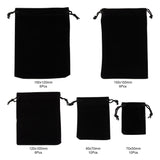 1 Bag 5 Style Rectangle Velvet Pouches, Candy Gift Bags Christmas Party Wedding Favors Bags, Black, 40pcs/bag