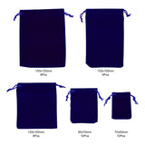 1 Bag 5 Style Rectangle Velvet Pouches, Candy Gift Bags Christmas Party Wedding Favors Bags, Dark Blue, 40pcs/bag