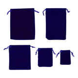 1 Bag 5 Style Rectangle Velvet Pouches, Candy Gift Bags Christmas Party Wedding Favors Bags, Dark Blue, 40pcs/bag