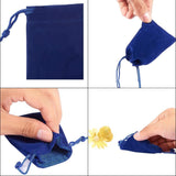 1 Set 18 Pcs Velvet Pouches Jewellery Gift Bags Wedding Favor Bags with Drawstrings for Wedding Favor Packaging, 9x7cm