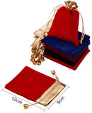 1 Set Gift Pouches, 24Pcs Velvet 912cm Mixed Color Bags with Drawstring for Jewellery Candy Festival Present Storage