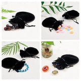 50 pc Velvet Bags Drawstring Jewelry Pouches, Calabash Candy Pouches, for Wedding Shower Birthday Party, Black, 12x9cm