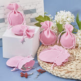 50 pc 50 Pcs Velvet Bags, Calabash Shape Drawstring Jewelry Pouches Small Candy Gift Bags for Christmas Wedding Birthday Party Favors, Hot Pink 9x7cm(3.54"x2.75")
