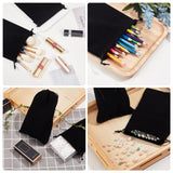 30 pc Rectangle Velvet Pouches, Candy Gift Bags Christmas Party Wedding Favors Bags, Black, 23x15cm
