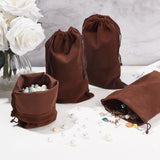 30 pc Rectangle Velvet Pouches, Candy Gift Bags Christmas Party Wedding Favors Bags, Coconut Brown, 23x15cm
