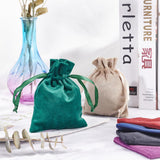 1 Set 12Pcs 6 Colors Velvet Bags Drawstring Jewelry Pouches, Candy Pouches, for Wedding Shower Birthday Party, Mixed Color, 12x9cm, 2pcs/color