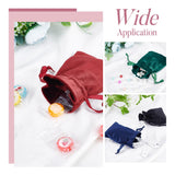 1 Set 12Pcs 6 Colors Velvet Bags Drawstring Jewelry Pouches, Candy Pouches, for Wedding Shower Birthday Party, Mixed Color, 12x9cm, 2pcs/color
