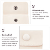 12 pc 12 Pcs Velvet Jewelry Pouches with Snap Button, Off-white Velvet Jewelry Storage Bags Luxury Gift Bag for Candy Gift and Jewelry Necklace Bracelet Packing, 7x7cm