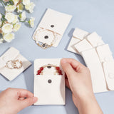 12 pc 12 Pcs Velvet Jewelry Pouches with Snap Button, Off-white Velvet Jewelry Storage Bags Luxury Gift Bag for Candy Gift and Jewelry Necklace Bracelet Packing, 7x7cm