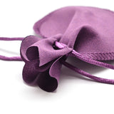 100 pc Velvet Bags Drawstring Jewelry Pouches, for Party Wedding Birthday Candy Pouches, Plum, 10x8cm