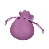 100 pc Velvet Bags Drawstring Jewelry Pouches, for Party Wedding Birthday Candy Pouches, Plum, 10x8cm