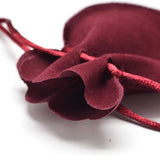 100 pc Velvet Bags Drawstring Jewelry Pouches, for Party Wedding Birthday Candy Pouches, Indian Red, 10x8cm