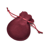 100 pc Velvet Bags Drawstring Jewelry Pouches, for Party Wedding Birthday Candy Pouches, Indian Red, 10x8cm
