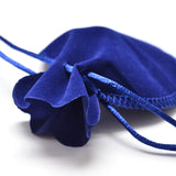 100 pc Velvet Bags Drawstring Jewelry Pouches, for Party Wedding Birthday Candy Pouches, Blue, 13.5x10.5cm