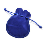 100 pc Velvet Bags Drawstring Jewelry Pouches, for Party Wedding Birthday Candy Pouches, Blue, 13.5x10.5cm