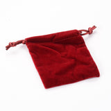 100 pc Rectangle Velours Jewelry Bags, Red, 8.8x7cm