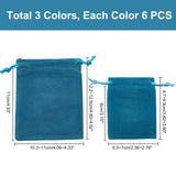 1 Set Elite Velvet Jewelry Pouches Bags, Gift Bag, Mixed Color, 36pcs/set