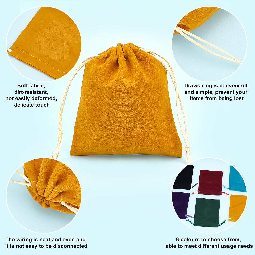 Craspire 100 pc Velvet Cloth Drawstring Bags, Jewelry Bags