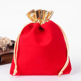 250 pc Rectangle Velvet Jewelry Bag, Red, 14x11cm