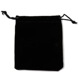 50 pc Rectangle Velvet Pouches, Candy Gift Bags Christmas Party Wedding Favors Bags, Black, 12x10cm
