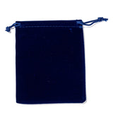 50 pc Rectangle Velvet Pouches, Gift Bags, Dark Blue, 12x10cm