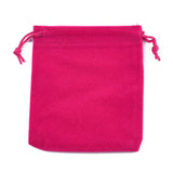 50 pc Rectangle Velvet Pouches, Gift Bags, Camellia, 12x10cm