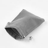 50 pc Rectangle Velvet Pouches, Gift Bags, Gray, 12x10cm