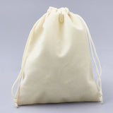 50 pc Rectangle Velvet Pouches, Gift Bags, Beige, 12x10cm