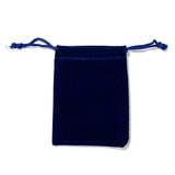 50 pc Rectangle Velvet Pouches, Gift Bags, Dark Blue, 9x7cm