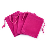 50 pc Rectangle Velvet Pouches, Gift Bags, Camellia, 9x7cm