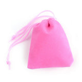 50 pc Rectangle Velvet Pouches, Gift Bags, Pink, 9x7cm