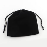 100 pc Velvet Jewelry Bag, Rectangle, Black, 17x15cm