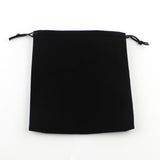 100 pc Velvet Jewelry Bag, Rectangle, Black, 17x15cm