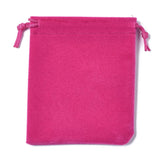 50 pc Rectangle Velvet Pouches, Gift Bags, Camellia, 7x5cm