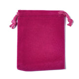 50 pc Rectangle Velvet Pouches, Gift Bags, Camellia, 7x5cm