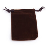50 pc Rectangle Velvet Pouches, Gift Bags, Coconut Brown, 7x5cm