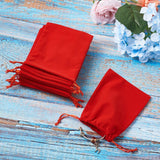 20 pc Velvet Jewelry Bags, Mother's Day Bags, Dark Red, 16x12cm