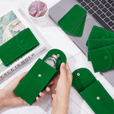 6 pc 6 Pcs Velvet Watch Pouch, Portable Single Watch Travel Case Watch Storage Bag Luxury Gift Bag with Snap Button for Jewelry Watch Organizer, Green, 13x6.7cm
