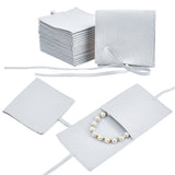 20 pc Custom Fiber Velvet Jewelry Bags, Square with Drawstring, Thistle, 8x8cm