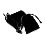 100 pc Velvet Cellphone Bags, Rectangle, Black, 9x7cm