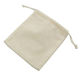 100 pc Velvet Cellphone Bags, Rectangle, Creamy White, 9x7cm