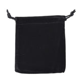100 pc Velvet Jewelry Bags, Black, about 10cm wide, 12cm long