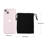 100 pc Velvet Jewelry Bags, Black, about 10cm wide, 12cm long