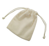 100 pc Velvet Jewelry Bags, White, about 10cm wide, 12cm long