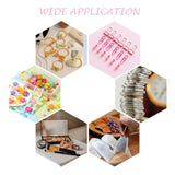 5 pc Polyester Imitation Burlap Packing Pouches Drawstring Bags, Black, 14x10cm