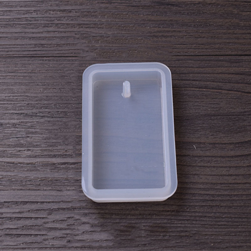 CRASPIRE DIY Silicone Molds, Resin Casting Molds, For UV Resin, Epoxy Resin  Jewelry Pendants Making, Rectangle, White, 80x46x10mm, Hole: 3.5mm, Inner  Size: 70x31x8mm