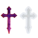 Cross Shape DIY Silicone Molds, Resin Casting Molds, For UV Resin, Epoxy Resin Jewelry Making, White, 38.5x25x7mm, Inner Size: 34x21mm
