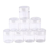 12 pcs Plastic Beads Containers, Column, Clear, 2.5x2.8cm, Capacity: 5ml(0.17 fl. oz)